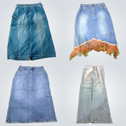 Pacotes de saias de denim
