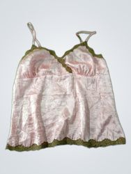 Pink Lace-Trimmed Camisole