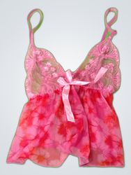 Pink Lace Tie-Dye Romper