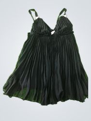Black Pleated Slip Dress