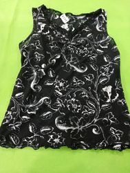 Black Floral Tank Top