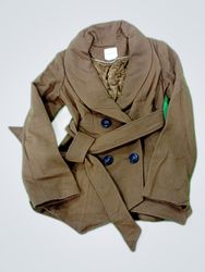 Bebe Brown Belted Coat