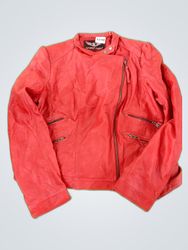 Rebel Jeans Red Leather Jacket