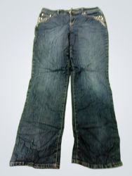 Rhinestone Detail Bootcut Denim Jeans