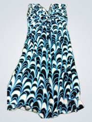 J.Crew Printed Sleeveless Wave Dress
