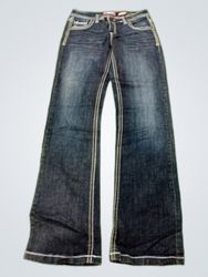 Petrol Low-Rise Bootcut Jeans