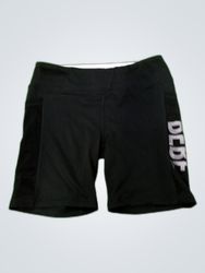 Black Polyester Athletic Shorts