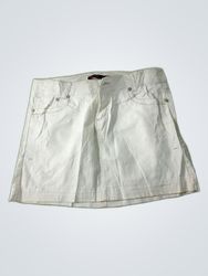White Denim Skirt
