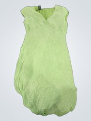 GU Light Green Polka Dot V-Neck Dress