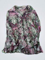 Signature by Levi's Printed Long Sleeve Blouse