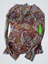 INC International Concepts Printed Long Sleeve Blo..