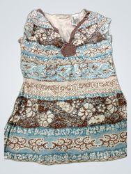 Vintage Printed Sleeveless Blouse