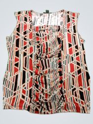 Blouse with Geometric Pattern