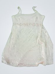 White Floral Embroidered Slip Dress