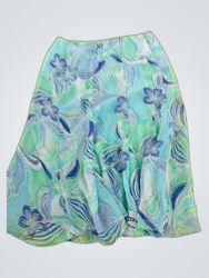 Blue Floral Skirt
