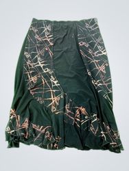 Black Skirt with Rose Gold Design