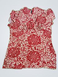 Printed Ruffle Blouse