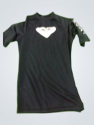 Quiksilver Black Printed Short Sleeve Rash Guard