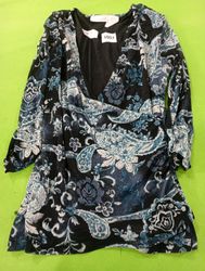 Printed V-Neck Blouse