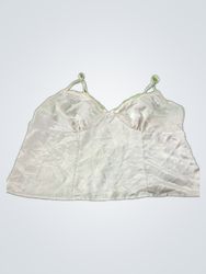 White Lace Trim Camisole Top