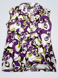 Sleeveless Floral Print Blouse