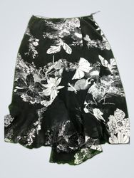 Black Floral Skirt
