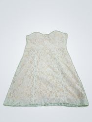 bebe Strapless Lace Mini Dress