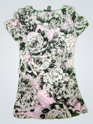 Pink Floral Short Sleeve Dress