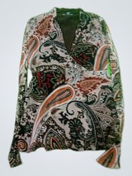 Paisley Patterned Long Sleeve Top
