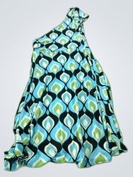 GNW One-Shoulder Geometric Print Maxi Dress