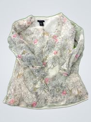 Printed Sheer Blouse