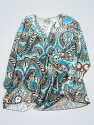 Printed Wrap Blouse