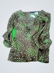 Anne Carson Printed Polka Dot Blouse