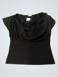 Black Draped Blouse