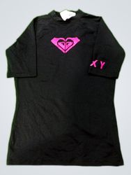 Quiksilver Black Graphic Rash Guard T-Shirt