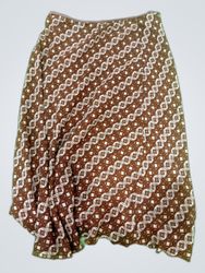 Brown Patterned Skirt