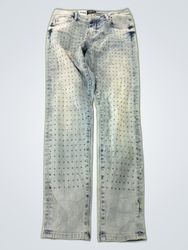 Unbranded Low-Rise Skinny Jeans with Rhinestone Ac..