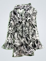 Nicol Printed Sheer Blouse