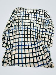 Blue and Black Plaid Shirt