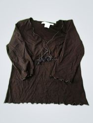 Max Studio Brown Knit Wrap Cardigan