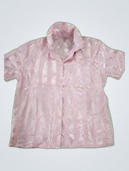 Pink Striped Short Sleeve Shirt