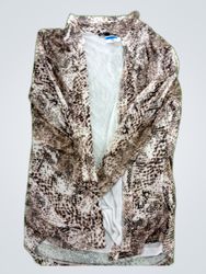 Cable & Gauge Snakeskin Print Cardigan