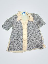 PTL Thailan Printed Collared Blouse