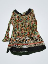 Blouse with Multicolor Pattern