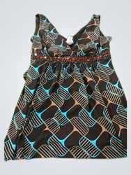 Creed Vintage Geometric Print Mini Dress