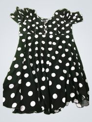 Black Polka Dot Ruffle Sleeve Mini Dress