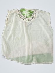 Sheer Crisscross Back Blouse