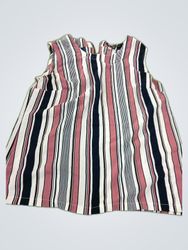 Striped Sleeveless Blouse