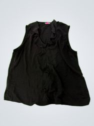 Vince Camuto Black Ruffle Sleeveless Blouse