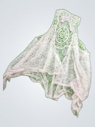 H&M White Sheer Lace Blouse